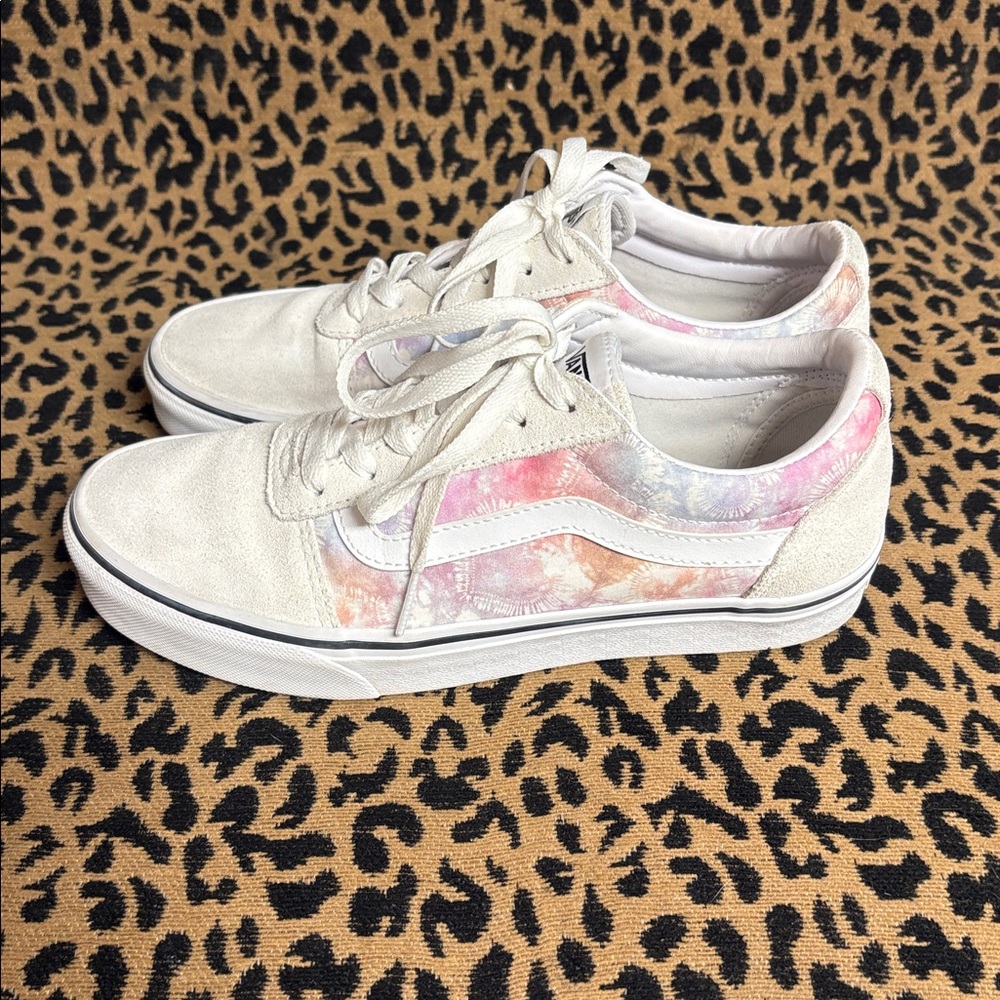 Vans Sk8-Low Pastel Tie-Dye White Suede sneakers